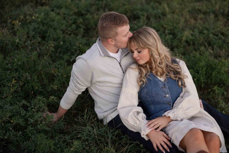 43-Soft Light Forehead Kiss Engagement Photoshoot by Saint Charles Illinois Engagement Photographer Mary Rose