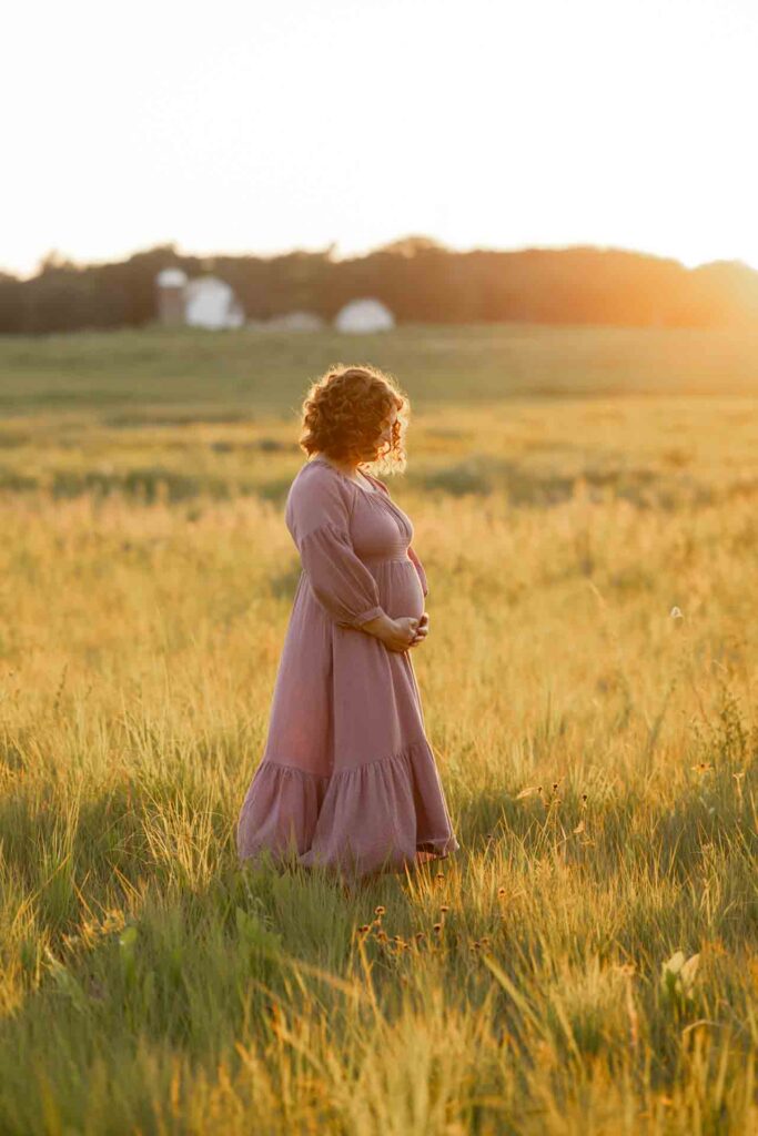 44-Light Classic Saint Charles Illinois Fall Outdoor Golden Hour Maternity Session By Mary Rose Photography