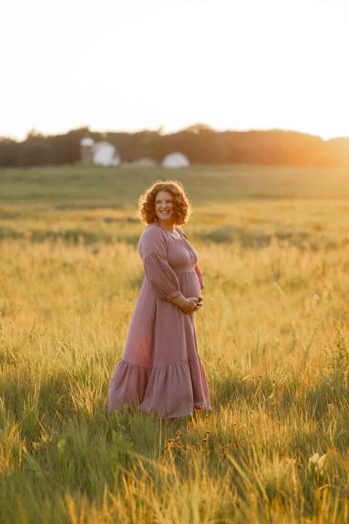 46-Sunset Hour Light Classic Saint Charles Illinois Fall Outdoor Maternity Session By Mary Rose Photography