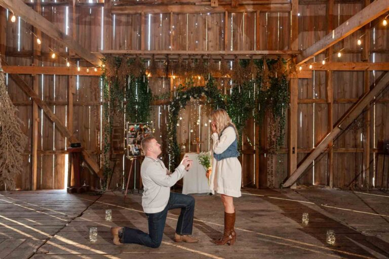 5-Light Modern On One Knee Engagement Photoshoot by Saint Charles Engagement Photographer Mary Rose