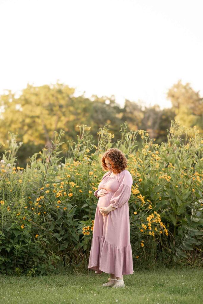 8-Light Classic Baby Bump Saint Charles Illinois Fall Outdoor Maternity Session By Mary Rose Photography