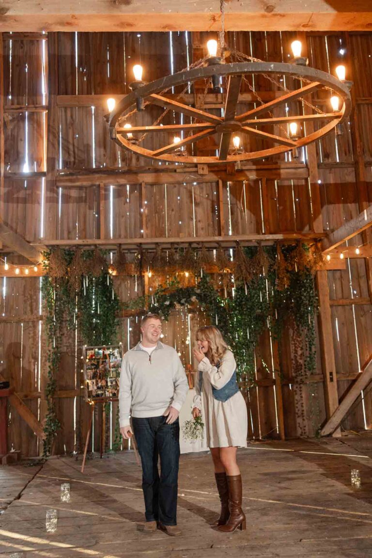 8-Light Modern Barn Engagement Photoshoot by Saint Charles Engagement Photographer Mary Rose