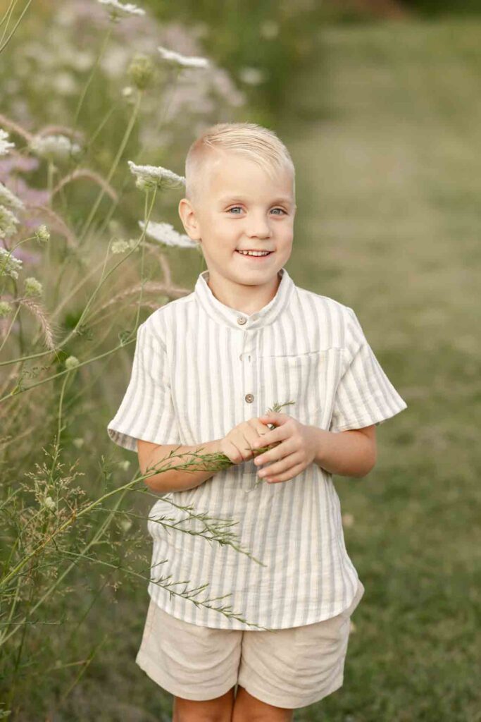 9-Fresh Soft Boys Haircut Summer Outdoor Family Photoshoot Saint Charles Illinois By Mary Rose Photography